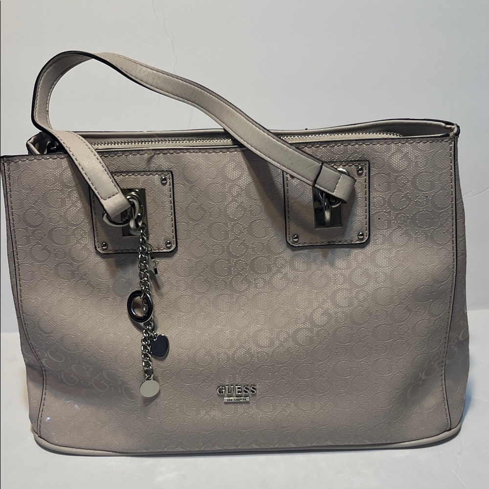 GUESS Light Beige Logo Tote